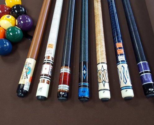 Close Up Pool Cues